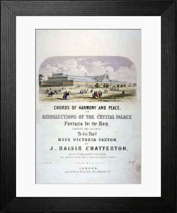 Framed Print : Cover of Chords of harmony and peace composed by JB Chatterton, c1851 Framed Print : Cover of Chords of harmony and peace composed by JB Chatterton, c1851