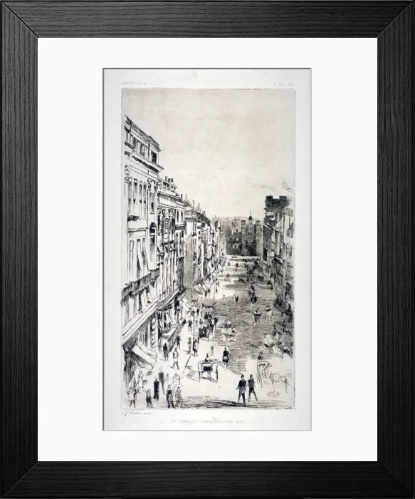 Framed Print : View of St Jamess Street, Westminster, London, c1878(?) Framed Print : View of St Jamess Street, Westminster, London, c1878(?)