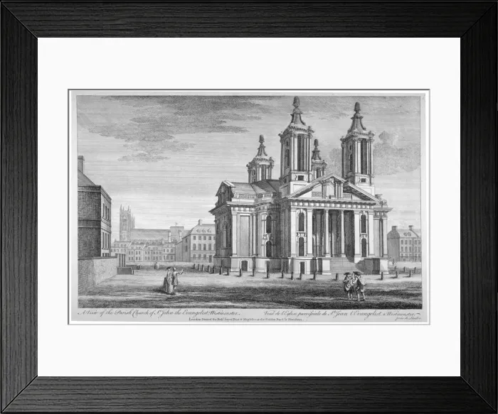 Framed Print : Church of St John the Evangelist, Westminster, London, c1751 Framed Print : Church of St John the Evangelist, Westminster, London, c1751