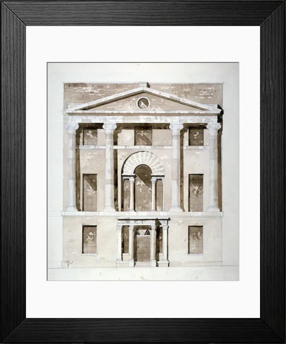 Framed Print : Front elevation of the Society of Arts building in John Adam Street, Westminster, London, c1770 Framed Print : Front elevation of the Society of Arts building in John Adam Street, Westminster, London, c1770