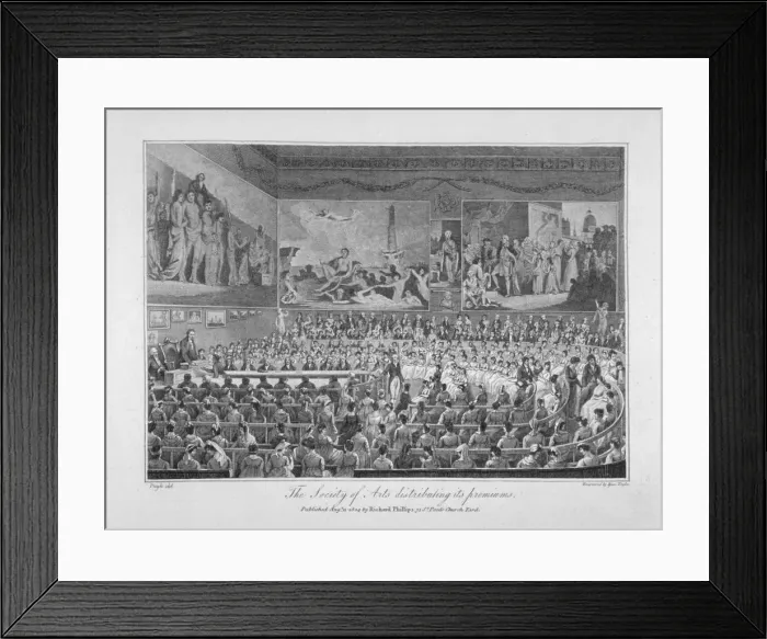 Framed Print : Interior of the Society of Arts building, John Adam Street, Westminster, London, 1804 Framed Print : Interior of the Society of Arts building, John Adam Street, Westminster, London, 1804