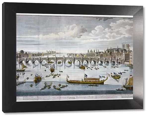 North prospect of Westminster Bridge, London, c1750