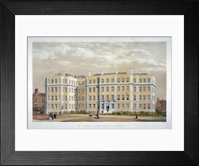 Framed Print : Kings College Hospital, Carey Street, Westminster, London, c1840 Framed Print : Kings College Hospital, Carey Street, Westminster, London, c1840