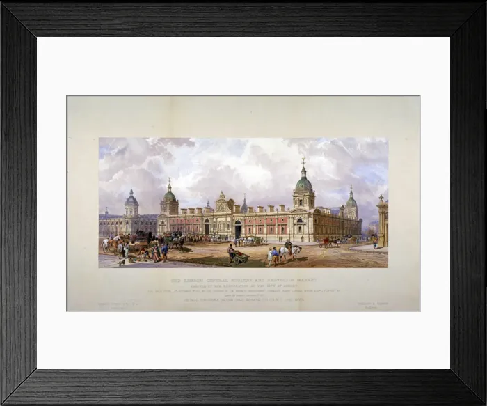 Framed Print : Smithfield Market, City of London, 1875. Artist Framed Print : Smithfield Market, City of London, 1875. Artist