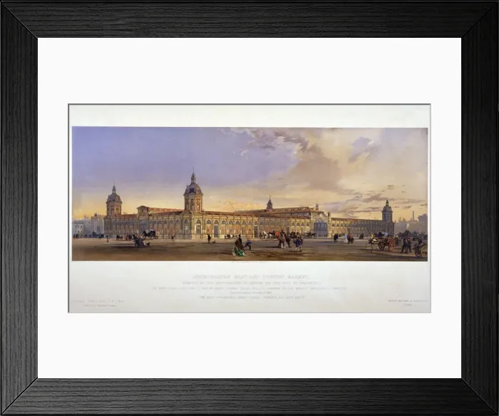 Framed Print : Smithfield Market, City of London, 1868. Artist Framed Print : Smithfield Market, City of London, 1868. Artist