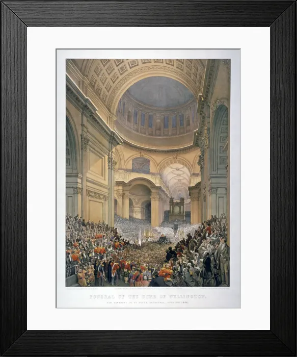 Framed Print : Interior of St Pauls Cathedral during the funeral of the Duke of Wellington, London, 1852 (1853) Framed Print : Interior of St Pauls Cathedral during the funeral of the Duke of Wellington, London, 1852 (1853)