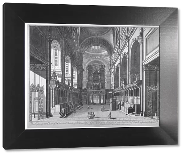 Interior view of St Pauls Cathedral, City of London, c1720