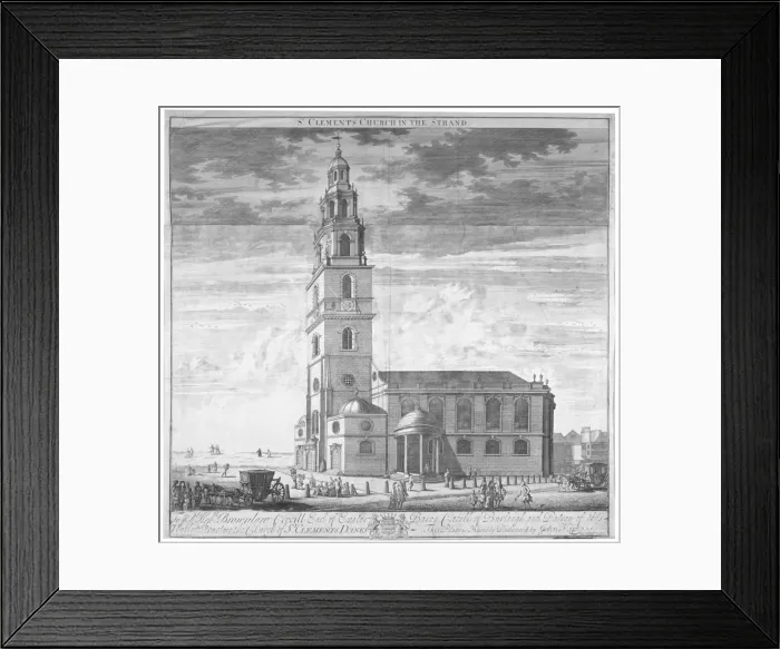 Framed Print : St Clement Danes Church, Westminster, London, c1719 Framed Print : St Clement Danes Church, Westminster, London, c1719