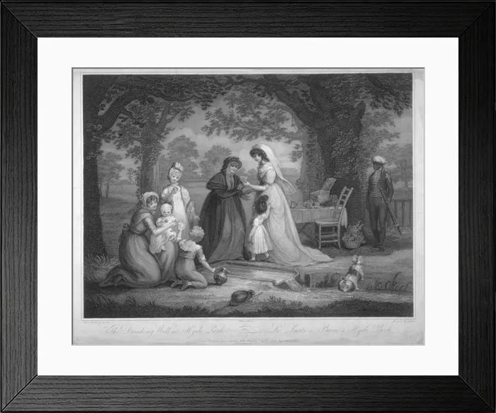 Framed Print : People in Hyde Park, London, 1802. Artist Framed Print : People in Hyde Park, London, 1802. Artist
