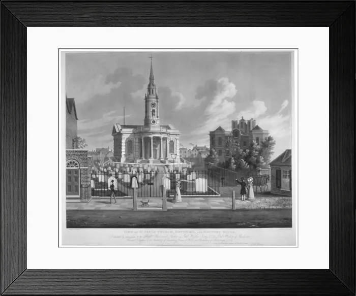 Framed Print : View of St Pauls Church, Deptford, London, 1822 Framed Print : View of St Pauls Church, Deptford, London, 1822
