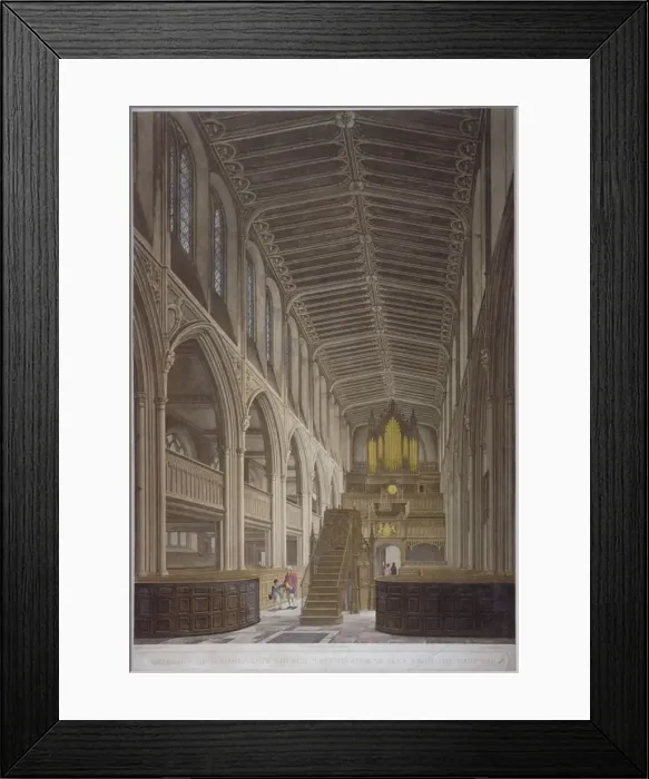 Framed Print : Interior of St Margarets Church, Westminster, London, 1804. Artist: George Hawkins Framed Print : Interior of St Margarets Church, Westminster, London, 1804. Artist: George Hawkins