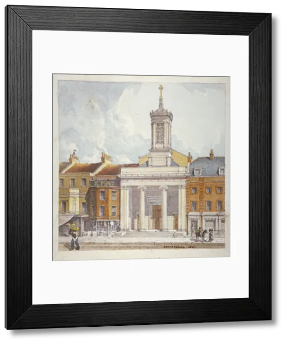 Framed Print : St Marks Church, North Audley Street, London, 1827. Artist Framed Print : St Marks Church, North Audley Street, London, 1827. Artist