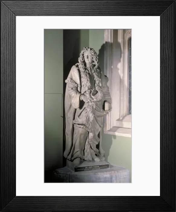 Framed Print : Statue of Sir John Cutler, English merchant, philanthropist and politician, 17th century Framed Print : Statue of Sir John Cutler, English merchant, philanthropist and politician, 17th century