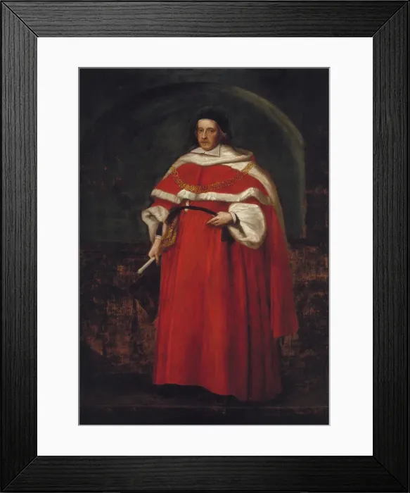 Framed Print : Sir Matthew Hale, Kt, Chief Justice of the Kings Bench, 1670 Framed Print : Sir Matthew Hale, Kt, Chief Justice of the Kings Bench, 1670