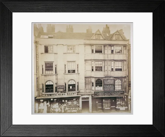 Framed Print : Shops in Aldersgate Street, City of London, c1865 Framed Print : Shops in Aldersgate Street, City of London, c1865