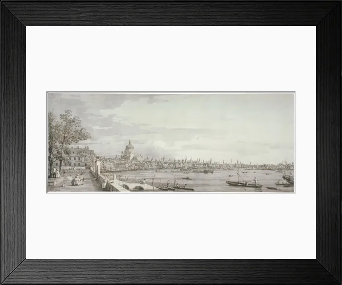 Framed Print : View of the River Thames, London, c1750. Artist: Canaletto Framed Print : View of the River Thames, London, c1750. Artist: Canaletto