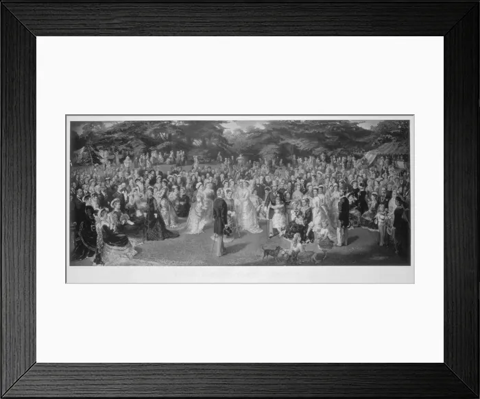 Framed Print : Royal garden party at Chiswick House, Hounslow, London, c1875 Framed Print : Royal garden party at Chiswick House, Hounslow, London, c1875