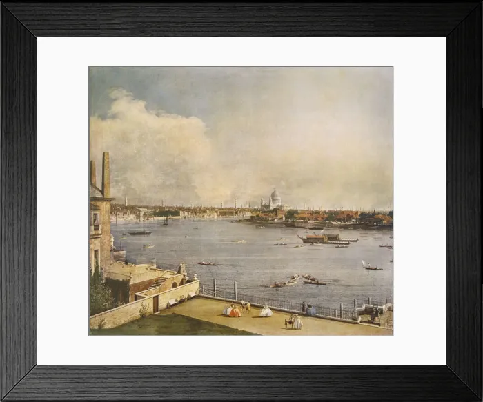 Framed Print : The Thames and the City of London from Richmond House, Whitehall, Westminster, c1747 Framed Print : The Thames and the City of London from Richmond House, Whitehall, Westminster, c1747