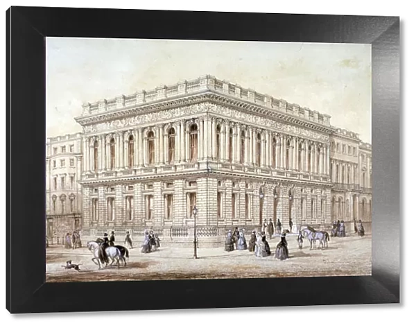 View of the Army and Navy Club on Pall Mall, Westminster, London, c1853