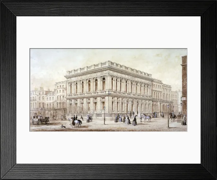 Framed Print : View of the Army and Navy Club on Pall Mall, Westminster, London, c1853 Framed Print : View of the Army and Navy Club on Pall Mall, Westminster, London, c1853