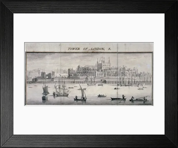 Framed Print : Tower of London, Stepney, London, 1737. Artist: Samuel Buck Framed Print : Tower of London, Stepney, London, 1737. Artist: Samuel Buck