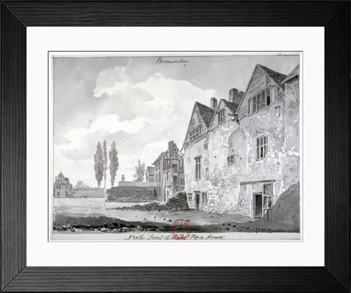Framed Print : North front of Bermondsey House, London, 1816. Artist: John Chessell Buckler Framed Print : North front of Bermondsey House, London, 1816. Artist: John Chessell Buckler