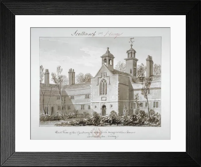 Framed Print : St Peters Hospital, Southwark, London, 1827. Artist: John Chessell Buckler Framed Print : St Peters Hospital, Southwark, London, 1827. Artist: John Chessell Buckler