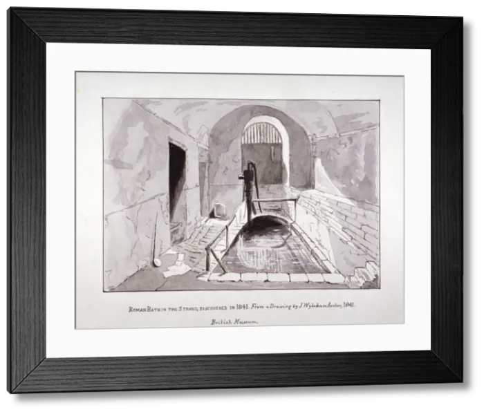 Framed Print : View of a brick bath or reservoir discovered in Strand Lane, Westminster, London, 1841 Framed Print : View of a brick bath or reservoir discovered in Strand Lane, Westminster, London, 1841
