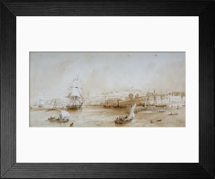 Framed Print : Gravesend, Kent, c1830. Artist: Thomas Mann Baynes Framed Print : Gravesend, Kent, c1830. Artist: Thomas Mann Baynes