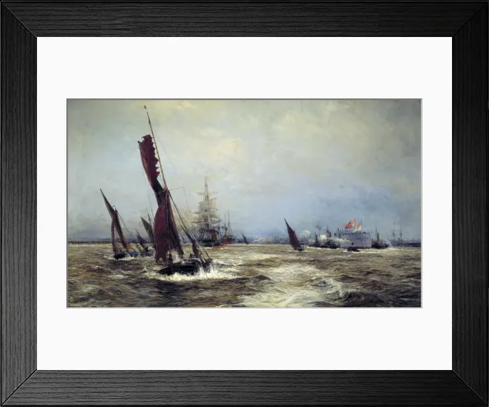 Framed Print : Commerce and Sea Power, 1898. Artist: William Lionel Wyllie Framed Print : Commerce and Sea Power, 1898. Artist: William Lionel Wyllie
