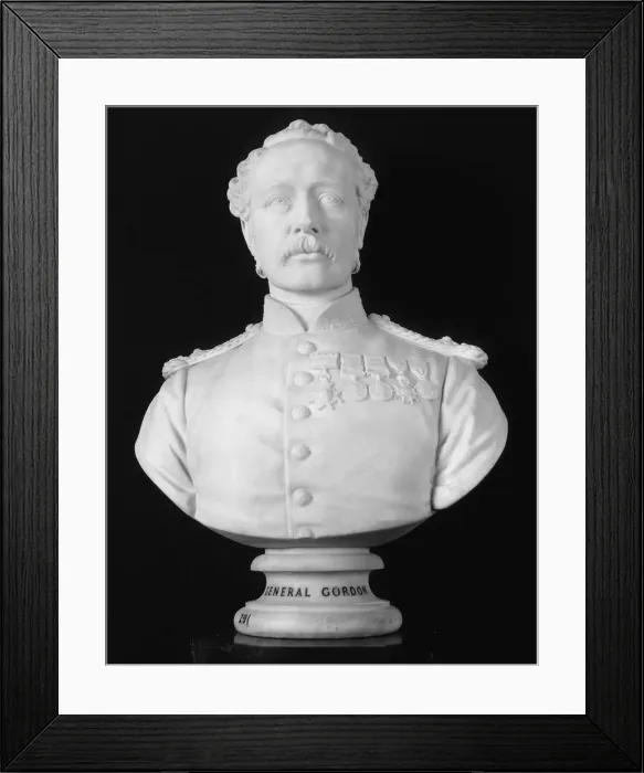 Framed Print : Bust of General Charles Gordon, British soldier and administrator, 1886 Framed Print : Bust of General Charles Gordon, British soldier and administrator, 1886