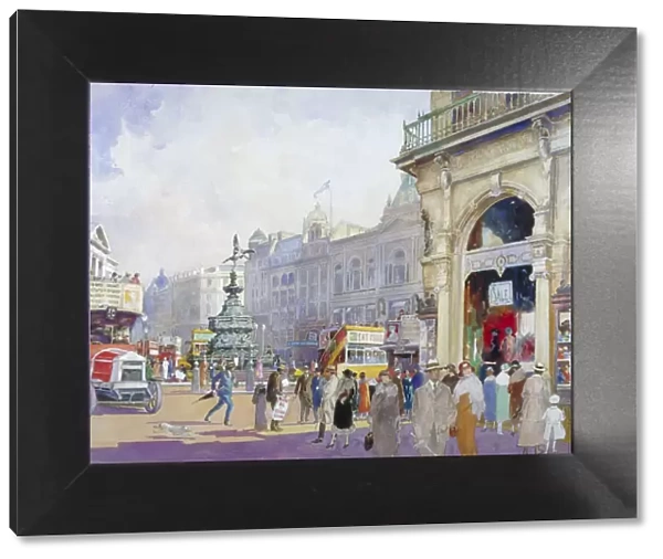 Piccadilly Circus, 1920. Artist: Edward Harry Handley-Read