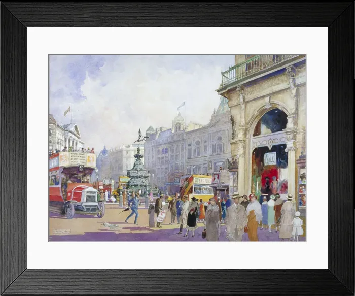 Framed Print : Piccadilly Circus, 1920. Artist: Edward Harry Handley-Read Framed Print : Piccadilly Circus, 1920. Artist: Edward Harry Handley-Read