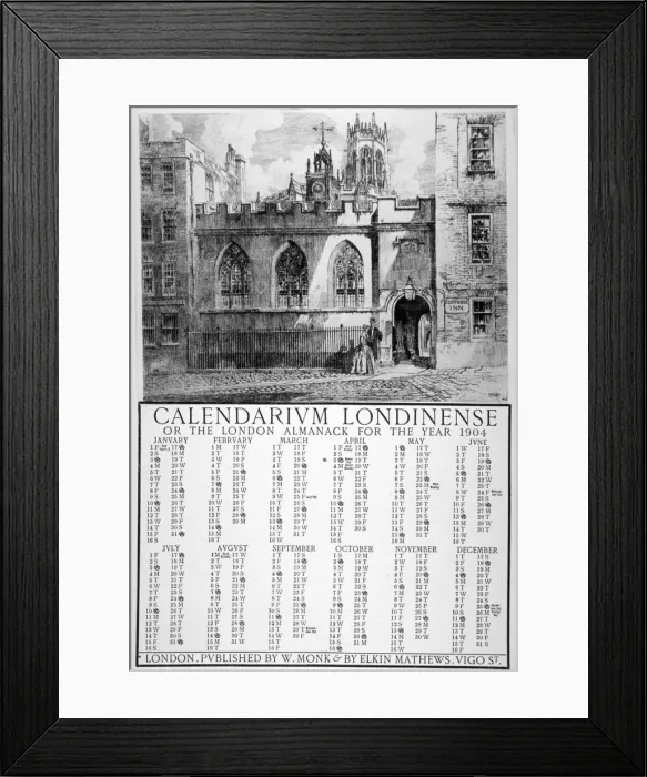 Framed Print : Cliffords Inn, London, 1903. Artist: William Monk Framed Print : Cliffords Inn, London, 1903. Artist: William Monk