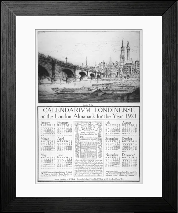 Framed Print : London Bridge (new), 1921. Artist: William Monk Framed Print : London Bridge (new), 1921. Artist: William Monk