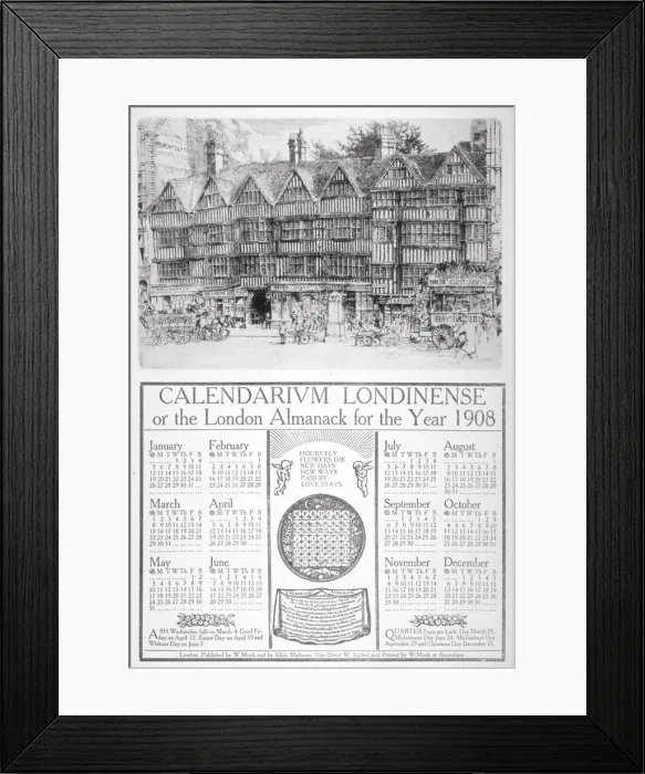 Framed Print : Staple Inn, London, 1907. Artist: William Monk Framed Print : Staple Inn, London, 1907. Artist: William Monk