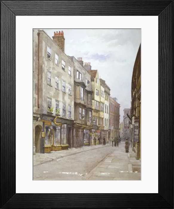 Framed Print : View of Hollywell Street looking west, Westminster, London, 1882. Artist: John Crowther Framed Print : View of Hollywell Street looking west, Westminster, London, 1882. Artist: John Crowther