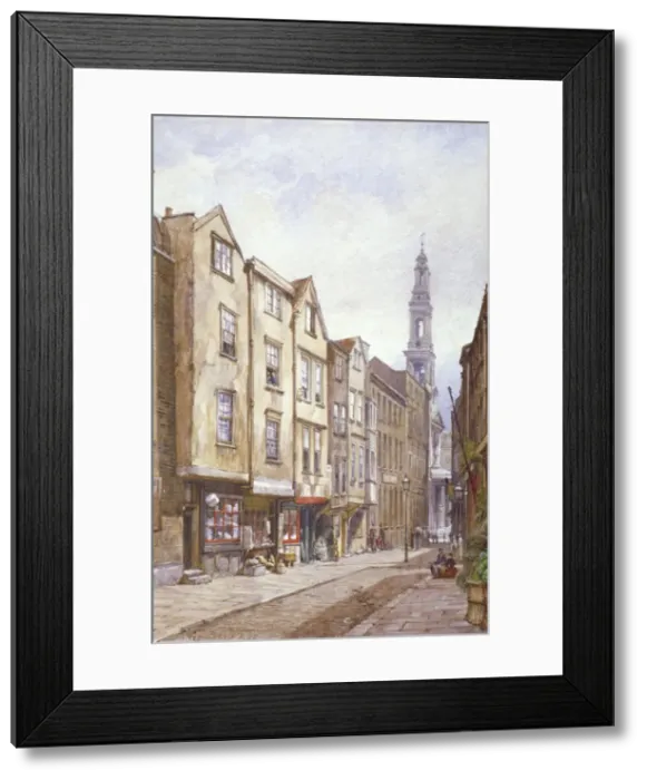 Framed Print : View of Drury Court, looking towards St Mary le Strand, Westminster, London, 1882 Framed Print : View of Drury Court, looking towards St Mary le Strand, Westminster, London, 1882