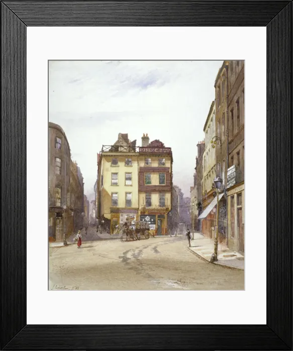 Framed Print : Wych Street and Holywell Street, Westminster, London, 1881. Artist: John Crowther Framed Print : Wych Street and Holywell Street, Westminster, London, 1881. Artist: John Crowther