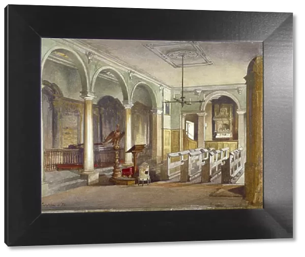 Interior of the chapel at Emanuel Hospital almshouses, Buckingham Gate, Westminster, London, 1886