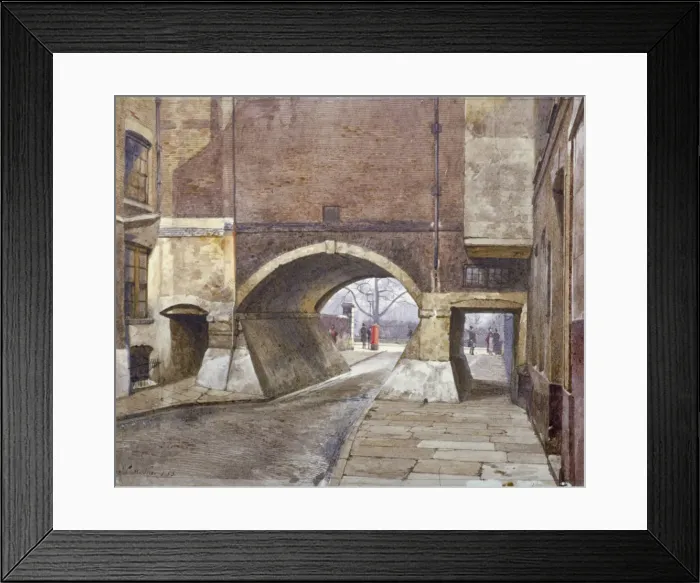 Framed Print : View of the entrance to Lincolns Inn Fields in Duke Street, Westminster, London, 1883 Framed Print : View of the entrance to Lincolns Inn Fields in Duke Street, Westminster, London, 1883