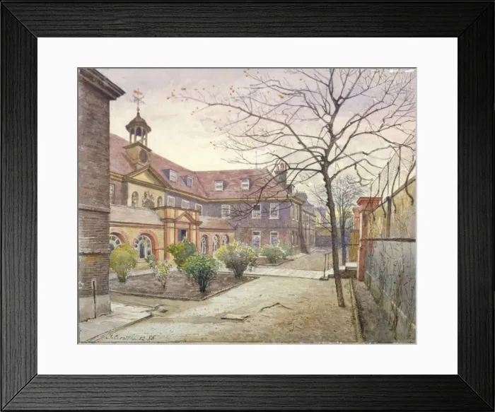 Framed Print : View of Grey Coat Hospital, Greycoat Place, Westminster, London, 1886 Framed Print : View of Grey Coat Hospital, Greycoat Place, Westminster, London, 1886