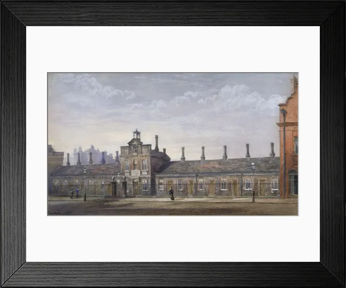 Framed Print : Emery Hills Almshouses, Rochester Row, Westminster, London, 1880. Artist: John Crowther Framed Print : Emery Hills Almshouses, Rochester Row, Westminster, London, 1880. Artist: John Crowther