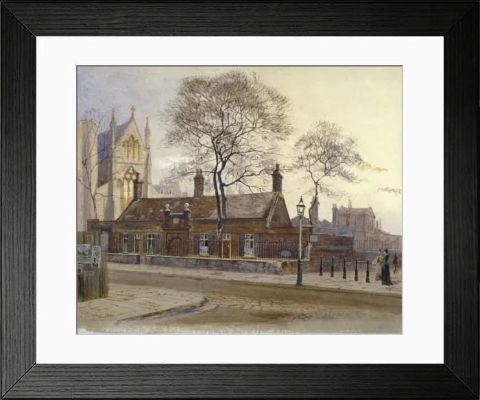Framed Print : View of Butlers Almshouses, Caxton Street, Westminster, London, 1879 Framed Print : View of Butlers Almshouses, Caxton Street, Westminster, London, 1879