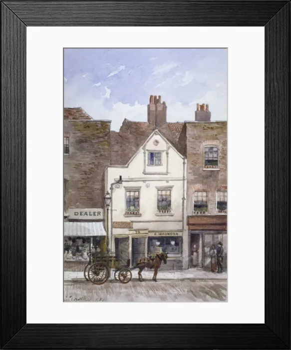 Framed Print : View of no 72 Cheyne Walk, Chelsea, London, 1883. Artist: John Crowther Framed Print : View of no 72 Cheyne Walk, Chelsea, London, 1883. Artist: John Crowther
