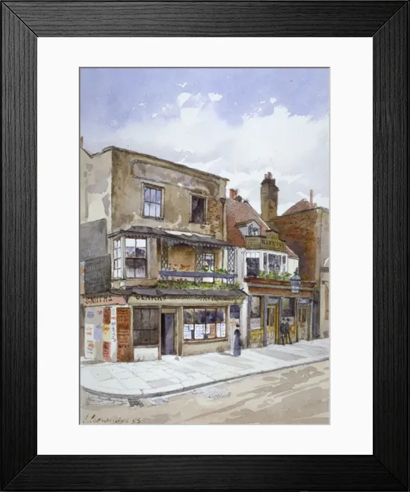 Framed Print : Corner of Cheyne Walk and Lawrence Street, Chelsea, London, 1883. Artist: John Crowther Framed Print : Corner of Cheyne Walk and Lawrence Street, Chelsea, London, 1883. Artist: John Crowther