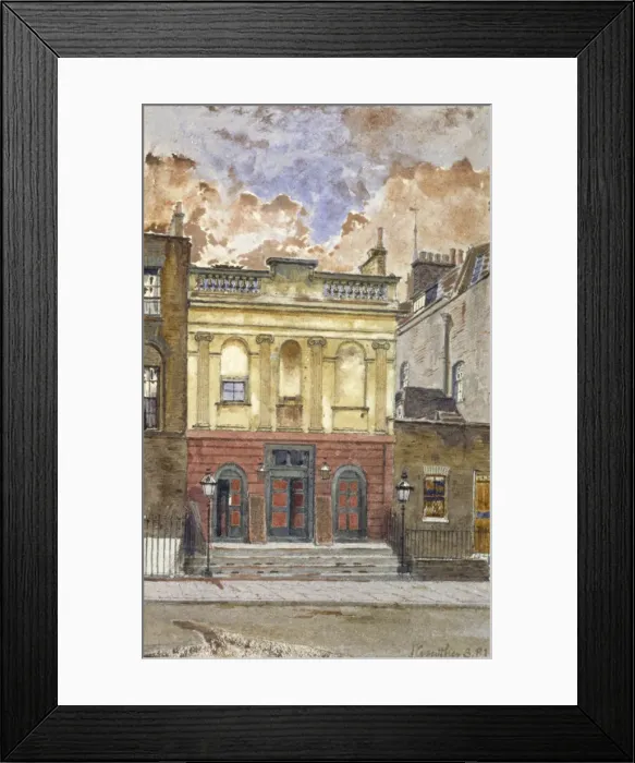 Framed Print : View of the Kings Cross Theatre, Liverpool Street, St Pancras, London, 1881. Artist Framed Print : View of the Kings Cross Theatre, Liverpool Street, St Pancras, London, 1881. Artist
