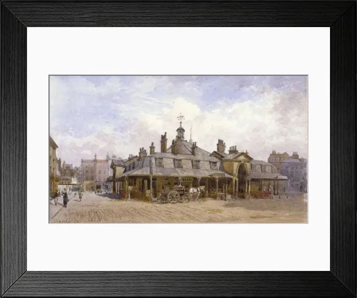 Framed Print : View of Oxford Market, St Marylebone, Westminster, London, c1880. Artist: John Crowther Framed Print : View of Oxford Market, St Marylebone, Westminster, London, c1880. Artist: John Crowther