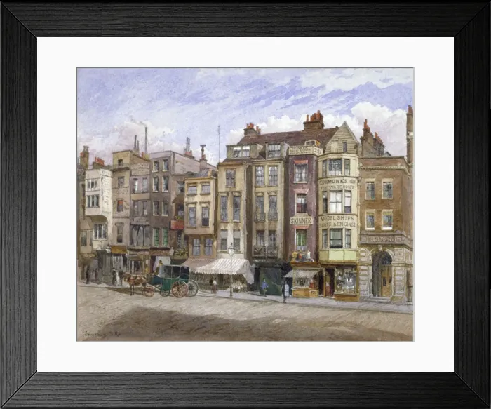Framed Print : View of commercial premises in the Strand, Westminster, London, 1881 Framed Print : View of commercial premises in the Strand, Westminster, London, 1881