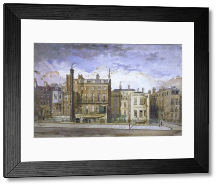 Framed Print : Victoria Embankment, Westminster, London, 1881. Artist: John Crowther Framed Print : Victoria Embankment, Westminster, London, 1881. Artist: John Crowther